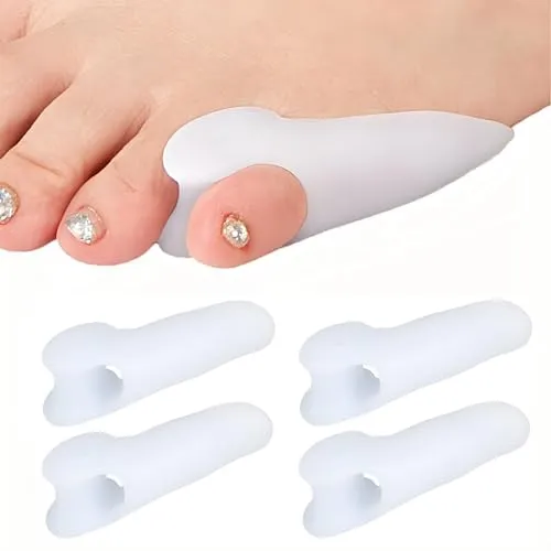 feifanshop 4x Zehenspreizer Zehenschutz kleiner Zeh Hallux Valgus Zehen-Korrektur Bandage Ballenschutz