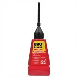 UHU Plast Spezial mit Feindosierspitze 30 g - Spezialkleber mit präziser Feindosierspitze für exakte Anwendungen, ideal für Bastel- und Reparaturarbeiten.