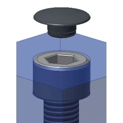 Abdeckkappen für Innensechskantschrauben M6 schwarz LDPE 20 Stück