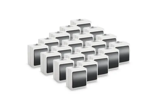 greate. Lichtschalter 20x Aufputz Wechselschalter für Feuchtraum - Hochwertiger Wechselschalter mit Schutzklasse IP54, ideal für Feuchträume und Außenbereiche. Einfache Installation dank großem Verdrahtungsraum und Klemmanschluss.