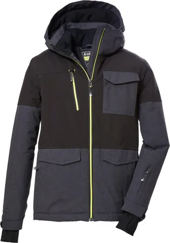killtec Jungen Skijacke KSW 149 BYS, anthrazit - Skijacke für Kinder mit 10.000 mm Wassersäule, 100% wasserdicht und atmungsaktiv, ideal für Skiausflüge und Winterabenteuer.