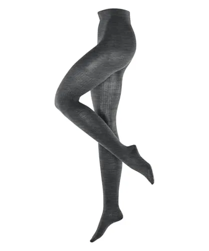 Burlington Damen Strumpfhose Rib Couture W Ti Wolle einfarbig 1 Stück, Grau Dark Grey 3070, 38-40