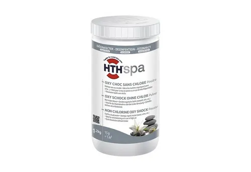 Hth Spa Oxy Shock 1,2 kg - Aktivsauerstoff Pulver für Whirlpools - Effektives Aktivsauerstoffpulver für klares Whirlpoolwasser. Ideal gegen trübes Wasser, frei von Cyanursäure und kompatibel mit allen Desinfektionsmethoden. Inklusive Dosierlöffel für einfache Anwendung.