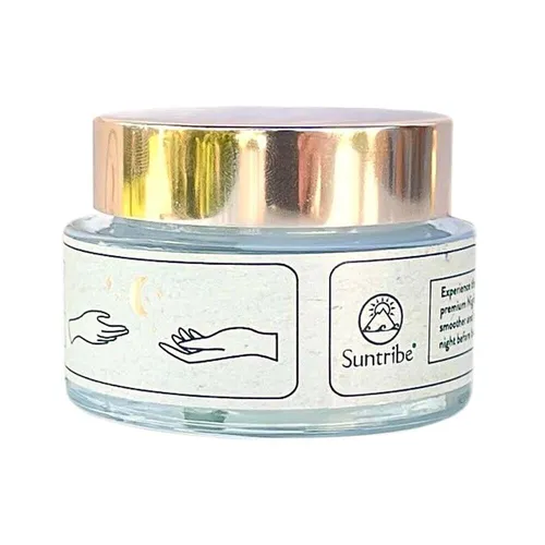 Suntribe Nachtcreme 50 ml - Vegane Nachtcreme für intensive Feuchtigkeit und Pflege mit Hyaluronsäure, Niacinamid und Retinol. Ideal für alle Hauttypen, sorgt für jugendlich strahlende Haut und ist nicht komedogen.