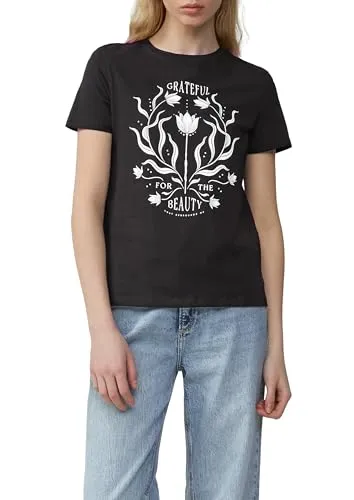 QS Baumwollshirt mit Frontprint