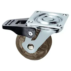 SOTECH Möbelrolle RAPID Ø 50 mm braun mit Bremse – Lenkrolle, Traglast 35 kg