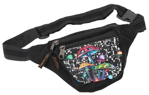 Praktische Gürteltasche, Ethno Bauchtasche Sidebag, Crossbag - Magic Mushroom