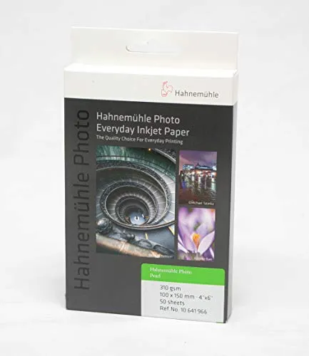 Hahnemühle Photo Pearl, 310g/m², 100 x 150 mm, hellweiß, Photo Cards, 50 Blatt