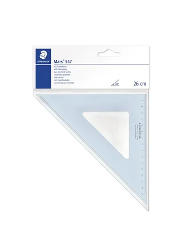 Staedtler Set square 26cm 45/45deg.trans.Blue 567 26-45 von STAEDTLER