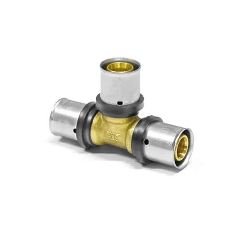 Sanpro THPRESS Pressfitting T-Stück gleiche Abgänge TH Kontur, Größe 26x3, Messing