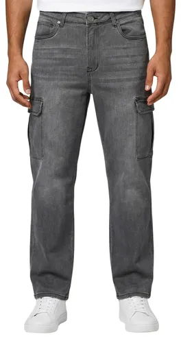 Tazzio Herren Cargo Jeans Regular Fit A112 (Grau, 34/36) - Vielseitige Cargo Jeans mit Utility-Look, ideal für Alltag und Freizeit. Praktische Seitentaschen für alles Wichtige und bequemer Regular Fit für optimalen Tragekomfort. Kombinierbar mit verschiedenen Styles.