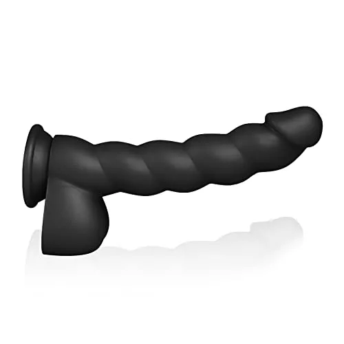„RULER“ XXL 25,0 cm, XL 22,0 cm oder L 20,0 cm großer PREMIUM SILIKON DILDO mit 5,0 cm, 4,5 cm oder 4,0 cm Ø - Sexspielzeug mit STARKEM SAUGNAPF für Frauen und Männer