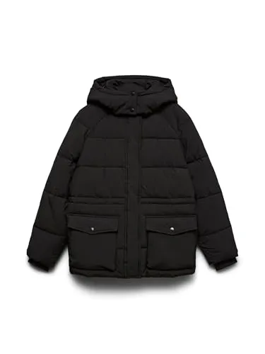 Vero Moda Winterjacke Schwarz - XL, wärmeisolierend und stylish - Funktionsjacken mit Kapuze, elastischen Ärmelabschlüssen und zwei praktischen Taschen für optimalen Komfort in der kalten Jahreszeit.
