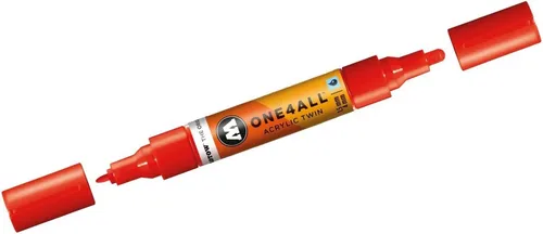 MOLOTOW Permanentmarker Permanentmarker One4All Acrylic Twin nachfüllbar 1,5 und 4mm verkehrsr