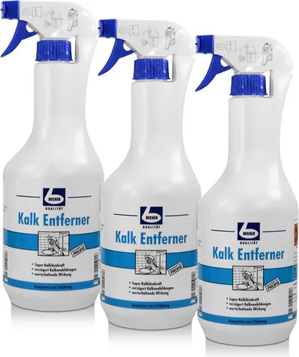Dr. Becher Kalk Entferner Sprühflasche 1 Liter - 3er Set - Effektive Entkalkung & Reinigung für Kaffee- & Espressomaschinen, entfernt hartnäckige Kalkablagerungen und sorgt für besten Kaffeegenuss.