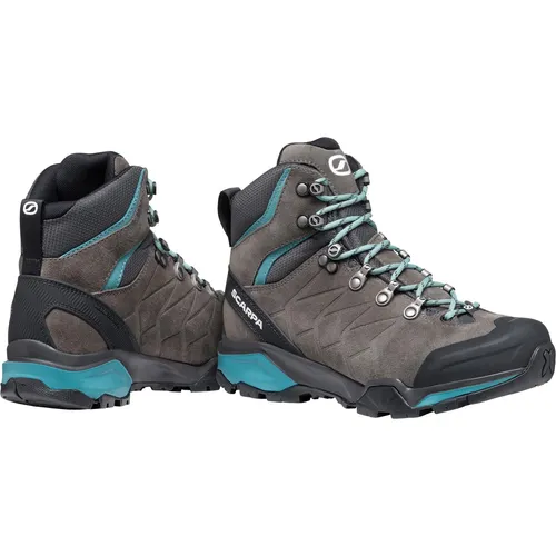 Scarpa ZG Trek GTX Women Titanium/Icefall EU 40,5 - Wasserdichter Trekkingschuh für Damen, ideal für leichte Trekkingtouren. Bietet hervorragenden Halt und Komfort durch die Gore-Tex-Membran und das innovative Heel Tension System.