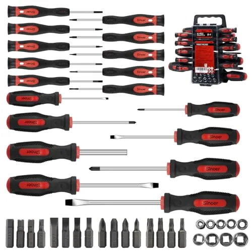 Schraubendreher-Set, 44-teiliger Magnetschraubendreher-Set einschließlich Schlitz, Phillips, metrische Steckdosen, Bits, Präzisionsschraubendreher für die Reparatur zu Hause, DIY-Handwerk