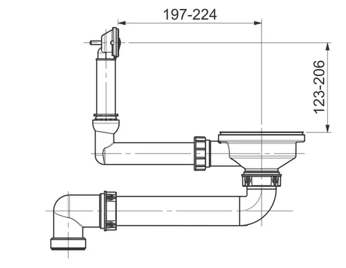 SYSTEMCERAM Ab- und Überlaufgarnitur 00721
