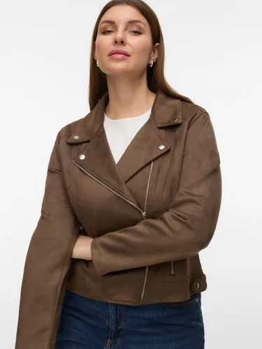 Vero Moda Curve Bikerjacke VMCJOSE SHORT JACKET NOOS CUR - Stylische Bikerjacke für Damen, kurz geschnitten und mit V-Ausschnitt. Ideal für lässige Outfits, passt perfekt zu Jeans und Sneakers. Die elastische Qualität sorgt für hohen Tragekomfort.