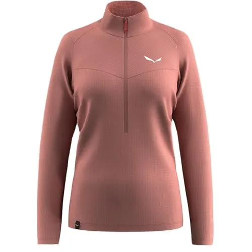 Salewa Damen Puez Cammino PL HZ Jacke - Größe M, rosa - Wanderjacke aus Polarlite Grid, leicht und weich, perfekt als Midlayer für komfortable Wandertouren.