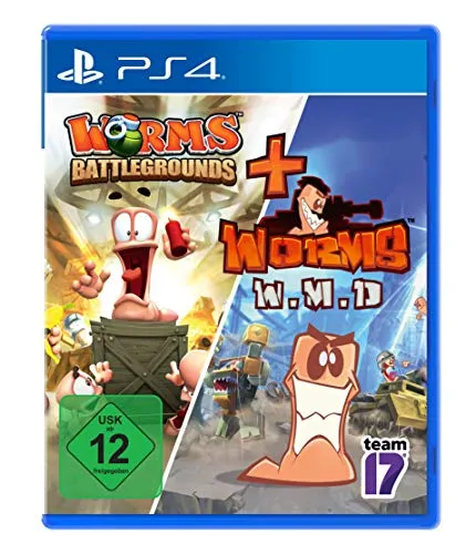 Worms: Battlegrounds + W.M.D | PS4 Spiel | neu & ovp - PC- & Videospiele: Erlebe actionreiche Kämpfe im Multiplayer-Modus mit bis zu 6 Spielern – perfekt für spannende Gaming-Abende!