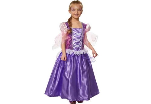tectake® Mädchenkostüm Prinzessin Lavendela - Kostüme für Mädchen, traumhaftes Prinzessinnenkleid in Lila und Rosa, ideal für Karneval und Mottopartys, lässt kleine Träume wahr werden.
