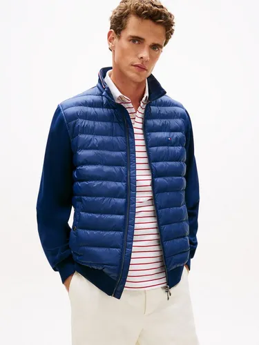 Tommy Hilfiger Steppjacke MIX MEDIA mit Stehkragen unifarben, casual, regular fit, Baumwollmix
