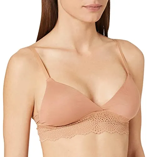 Skiny Damen Soft BH mit herausnehmbaren Pads, Bronze, 36/C-D - Funktionsunterwäsche mit voller Abdeckung und Spitzendetails, aus nachhaltigen Materialien für umweltbewusste Frauen.
