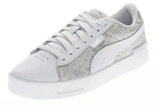 PUMA Damen Jada Snake Premium Sneaker, Silver White, 37.5 EU - Damen-Sneaker mit SoftFoam+ Innensohle für höchsten Laufkomfort und stylischem Schlangenhaut-Print. Ideal für trendbewusste Frauen.