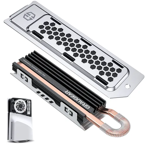 Kühler & Metalabdeckung für PS5 Slim/Pro M2 SSD-Erweiterung Heatpipe Staubschutz