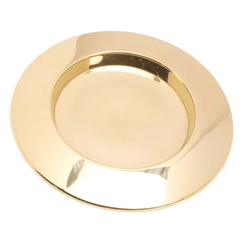 NKlaus Kerzenteller rund Ø 14cm aus Messing in Gold glänzend - Kerzenaccessoires - Eleganter Kerzenteller aus poliertem Messing, sorgt für Stabilität und schützt Ihre Inneneinrichtung vor Brand- und Wachsflecken.