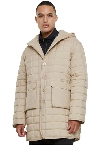 Urban Classics Herren Polar Fleece Lined Parka - WETSAND - L - Funktionsjacke mit warmer Polarfleece-Fütterung, winddicht und robust aus Terylen-Stoff, ideal für kalte Tage.