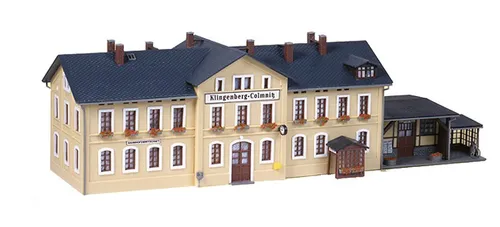 Auhagen 11346 Bahnhof Klingenberg-Colmnitz H0 - Modellbau für Eisenbahnfans - Modelleisenbahnen-Zubehör: Detailgetreues Modell im Maßstab 1:87, ideal für kreative Landschaftsgestaltung und ab 14 Jahren geeignet.