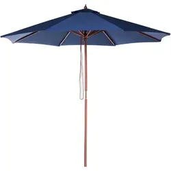 Beliani Sonnenschirm 270x270 cm, Blau - Moderner Sonnenschirm in Marineblau, 100% wasserabweisend und UV-beständig (UPF 50+), ideal für sonnige Tage im Garten oder auf der Terrasse.