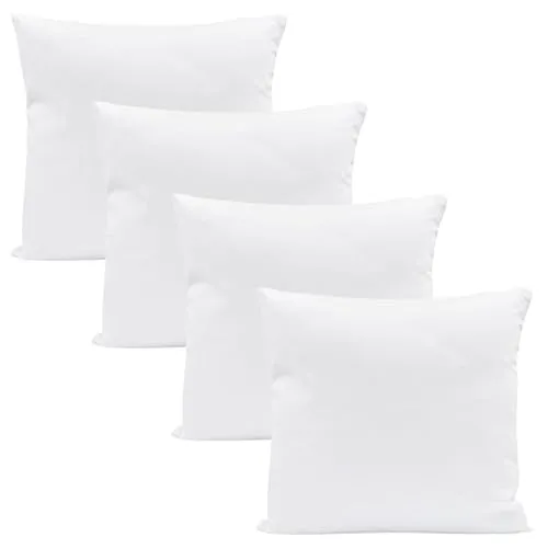 Amazinggirl Kopfkissen 45x45 cm - Kissen Allergiker Schlafkissen Polster Pillow Made in EU und Pillows for Sleeping 45 x 45 Bett Kissens für Schlafen Oeko-Tex Weiß - 4 Stück