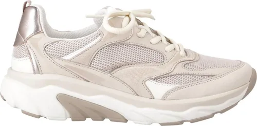 Gabor Damen Low-Top Sneaker - Sportliche Halbschuhe in Puder, Größe 39 EU - Leichte und bequeme Sneaker für den Alltag. Obermaterial aus Lack und atmungsaktives Mesh sorgen für hohen Tragekomfort. Ideal für sportliche Freizeitaktivitäten.