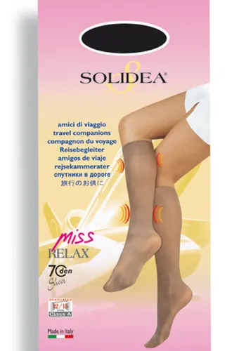 Solidea Relax 70Den Unisex Kniestrümpfe Farbe Schwarz Größe 3