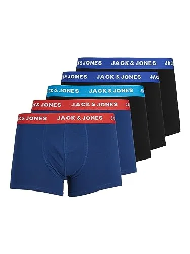 Jack & Jones Herren JacLee Trunks 5 Pack Boxershorts, Blau von Jack & Jones
