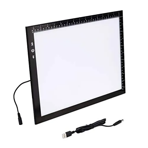 HSK B4/A3s LED Zeichenleuchte Zeichentablett, Helligkeitsverstellbares Lichtpad für Tätowierzeichnungen, Skizzen, Animationen und Diamantmalerei-Zubehör