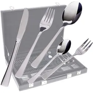 Gräwe Besteckset 044460 Würzburg, 60-teilig für 12 Personen - Hochwertiges Besteckset aus rostfreiem Edelstahl 18/0, inklusive praktischem Koffer. Ideal für feierliche Anlässe und spülmaschinengeeignet.