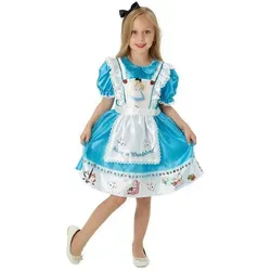 Rubie ́s Kostüm Disney's Alice im Wunderland Deluxe Kostüm für Kin, Bezauberndes Märchenkleid im Dirndl-Look 116