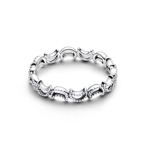 PANDORA Moments Mondsichel Ring aus Sterling Silber, Größe: 52, 194258C00-52