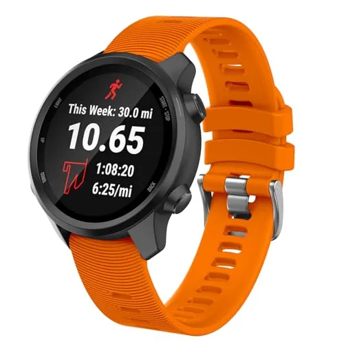 ISABAKE Armband für Garmin Forerunner 245/245 Music, 645/645 Music, Vivoactive 3/3 Music, QuickFit Armbänder 20mm Weichsilikon Ersatzarmbänder für Garmin Watch Uhrenarmbänder