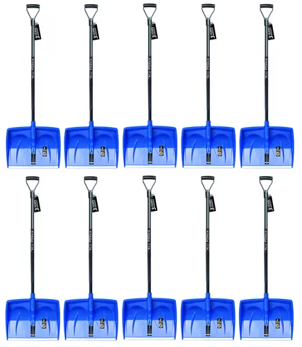 10x Schneeräumer Schneeschieber Schneeschaufel ILEFE Alu Blau