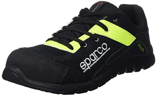 SPARCO Practice 42 EU Schwarz - Kleidung: Robuste Turnschuhe mit Composite Zehenschutzkappe, ideal für sicheres Arbeiten und sportliche Aktivitäten, bis zu 200 kg belastbar.