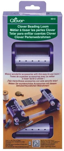 Clover Kreativset Perlenwebrahmen - Basteln für Kinder ab 6 Jahren, fördert Kreativität und motorische Fähigkeiten, ideal für kreative Projekte.