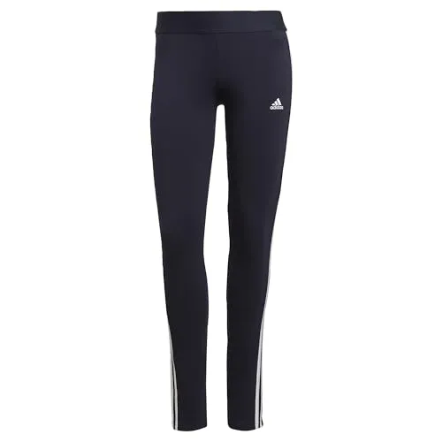 Adidas Leggings 3-Stripes legink dunkelblau XS - Trainingsbekleidung mit nachhaltigem Primeblue-Material aus recyceltem Plastik, bietet hervorragenden Tragekomfort und die ikonischen 3-Streifen für einen sportlichen Look.