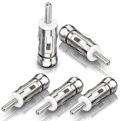 Eightwood AM/FM Autoradio Antennenadapter Kupplung ISO Buchse auf Din Stecker 5 Stücke DIN