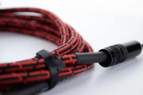 Cordial 14774 Klinke Audio Anschlusskabel [1x Klinkenstecker 6.3mm (mono) - 1x Klinkenstecker 6.3mm (mono)] 7.50m Schwarz, Rot