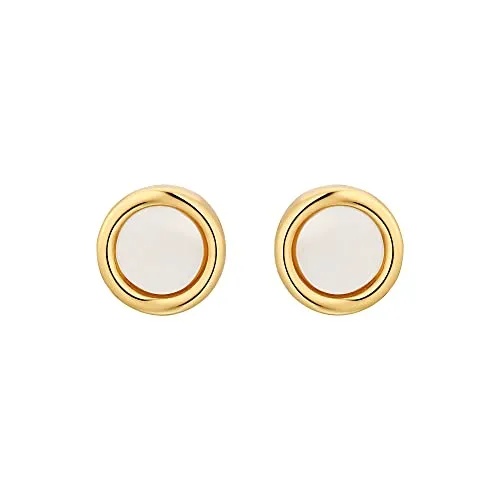 Heideman Ohrringe Damen Friederike aus Edelstahl gold farbend - Elegante Ohrstecker für Damen aus antiallergischem Edelstahl mit goldener Oberfläche und edlem Perlmutt. Ideal als Geschenk, in edler Box, perfekt für jeden Anlass!